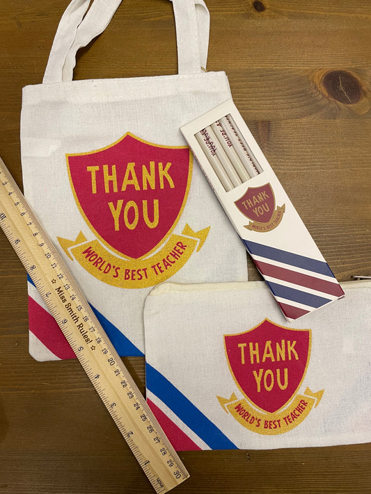 Thank you Teacher Gift set with personalised ruler