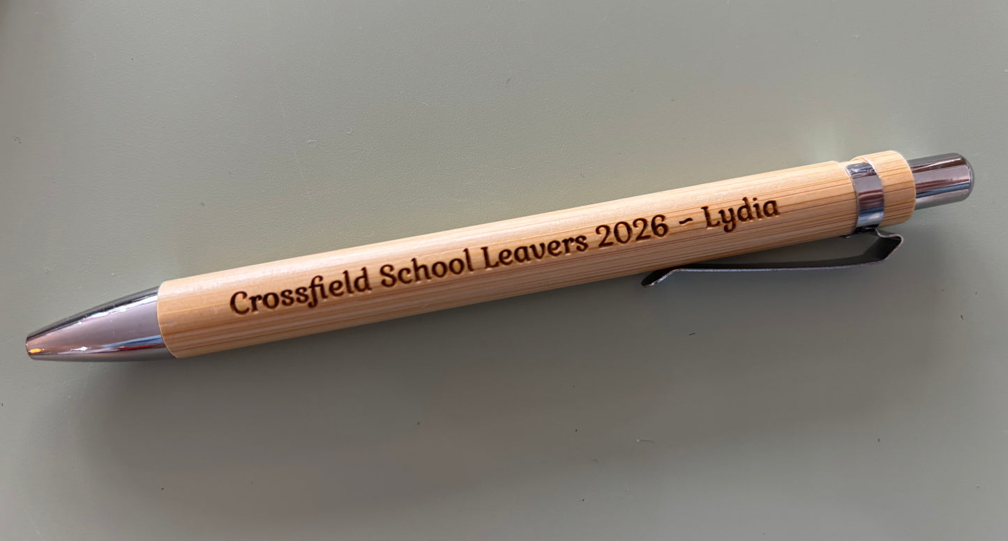 Personalised school leavers pens