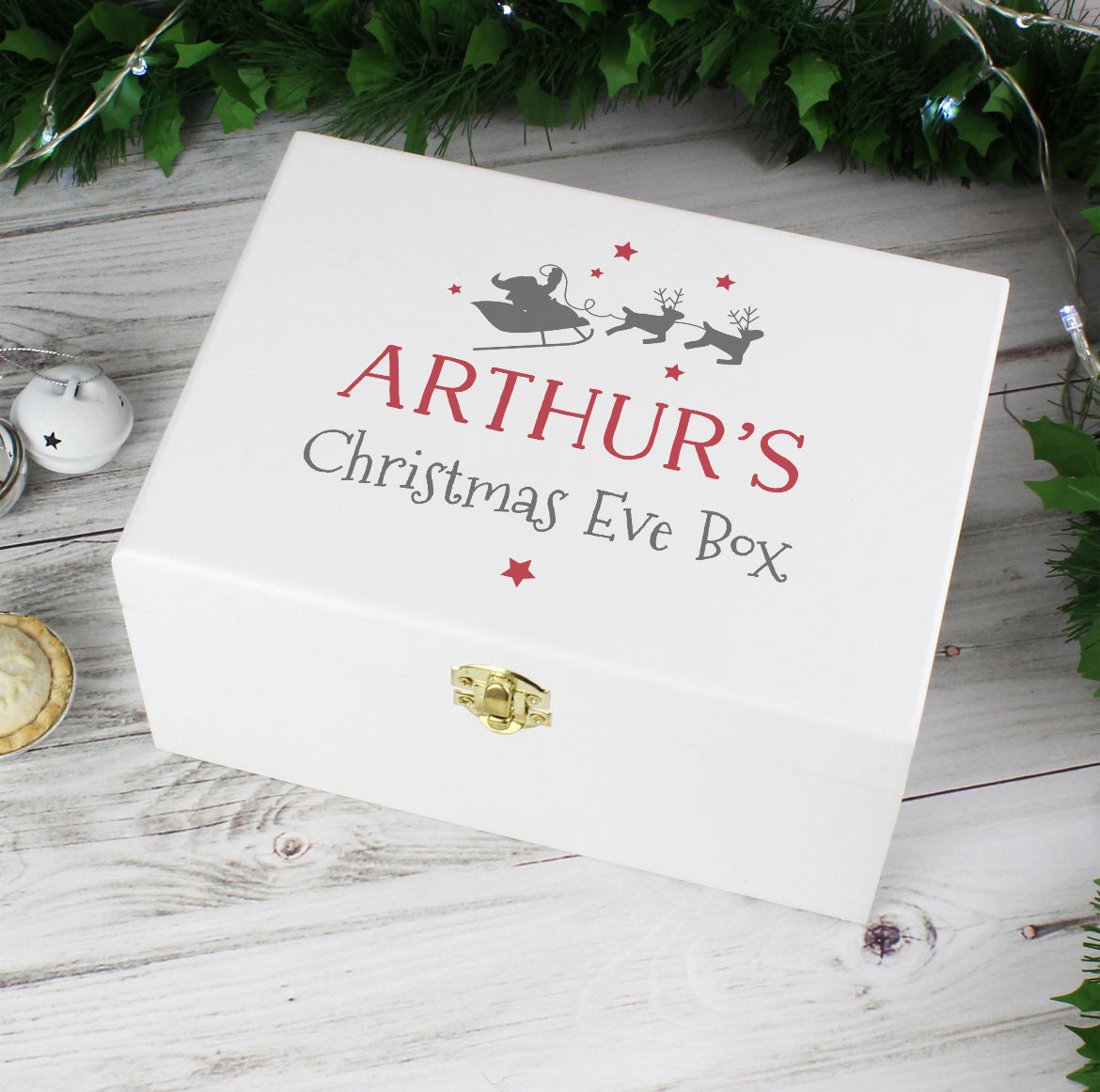 Christmas Eve personalised wooden box
