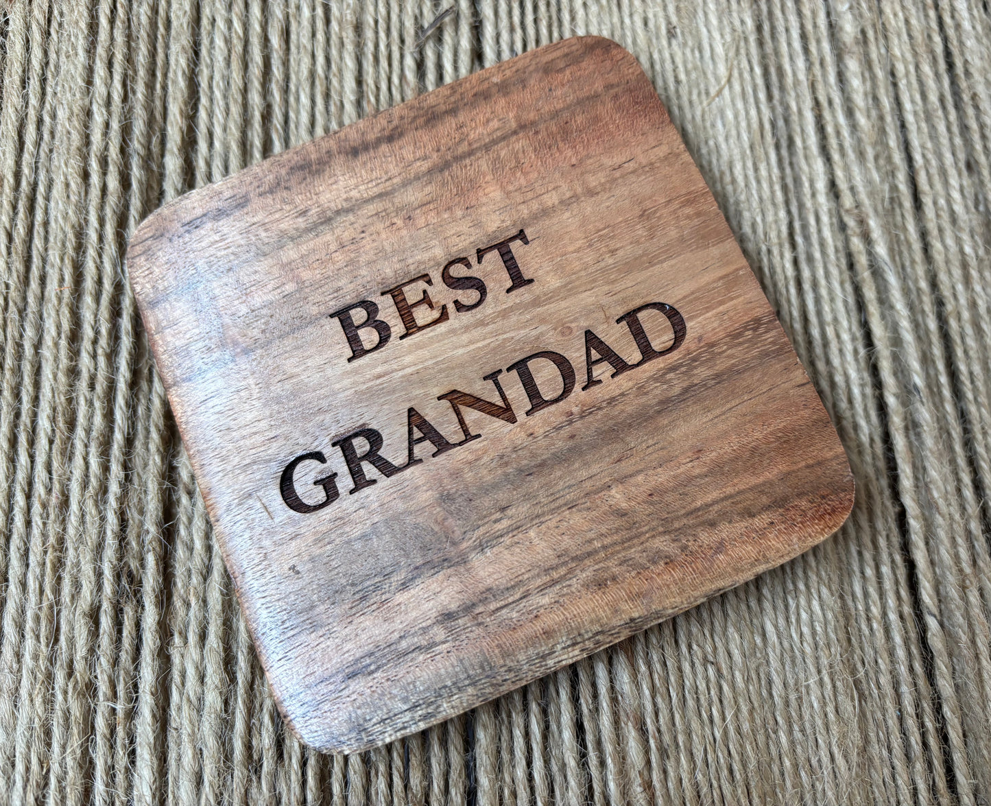Best Grandad engraved coaster