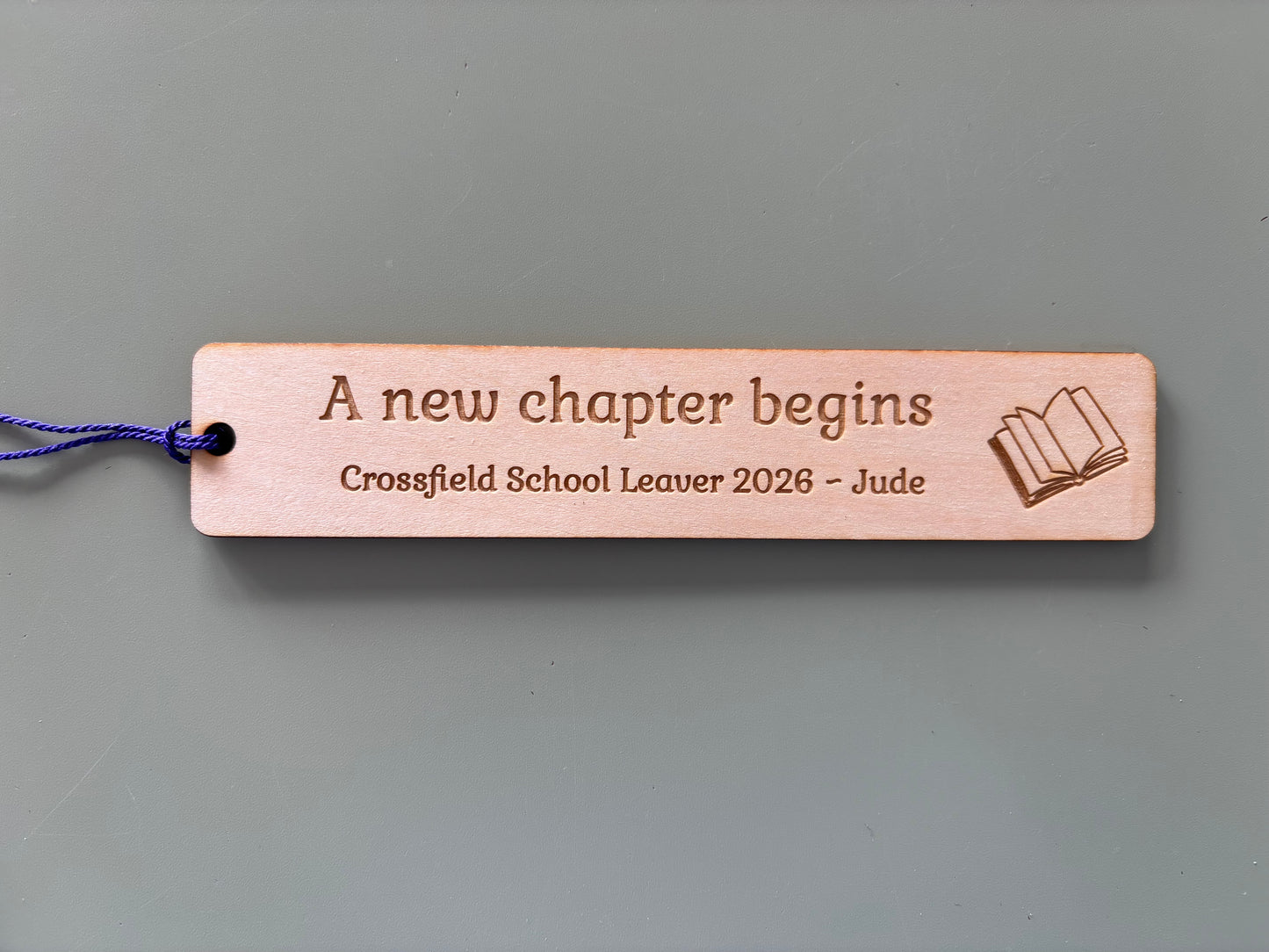 Leavers bookmark -personalised