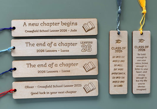 Leavers bookmark -personalised