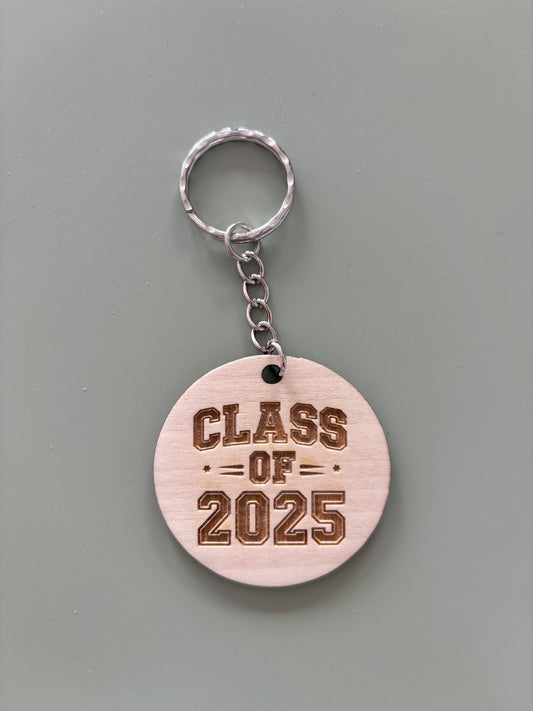 Class of 2025 wooden keyring