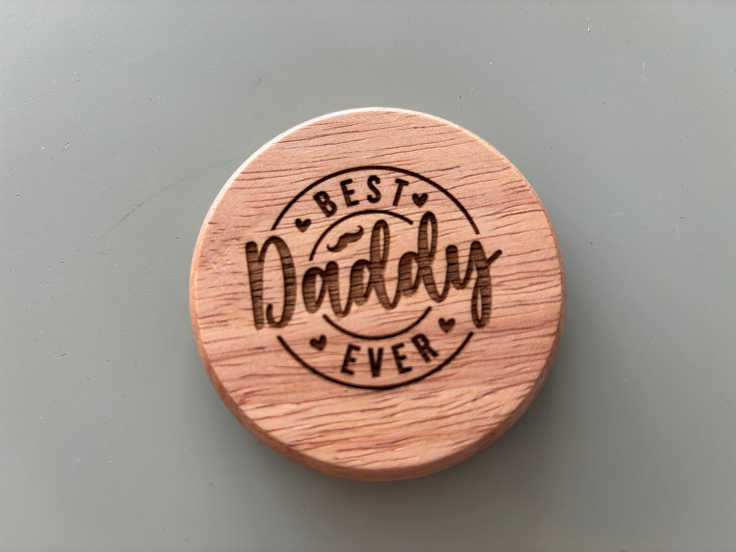 Engraved Daddy round bottle openers